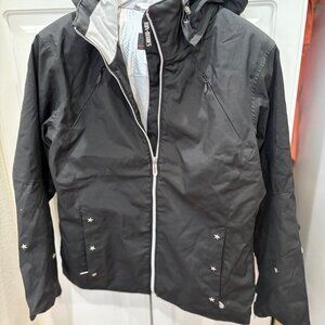 Worn Once! Black Ski Jacket with Wellness Design